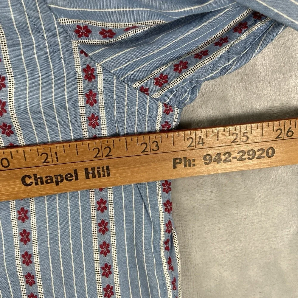 Robert Graham Shirt Mens Large Button Up Long Sleeve Flip Cuffs Striped Designer